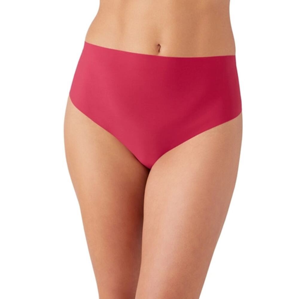 B.tempt'd by Wacoal B.bare Hi Waist Thong 979267 Persian Red Size Small